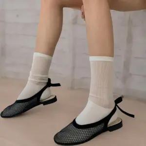 여성 독특한 메시 네트 스트랩 리본 슬링백 샌들