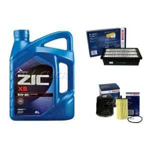 스파크 1.0 엔진오일 세트 가솔린 지크 X5 5W-20 SP 4L+필터