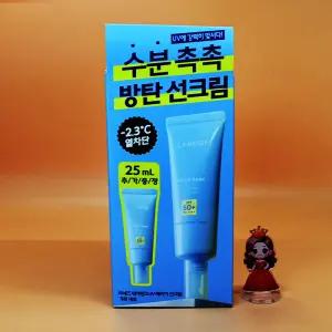 증정 라네즈 원지선크림 워터뱅크 UV 베리어 선크림 50ml + 25ml 도매가능 수출
