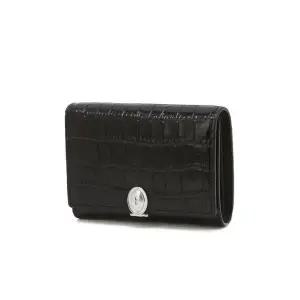 [롯데백화점]질스튜어트 [선물포장][지폐수납가능]AVENUE 블랙 엠보 가죽 3단 반지갑 JAWA5F801BK