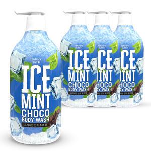 해피바스 시원한 아이스 민트 초코 쿨링 바디워시 900g 4개