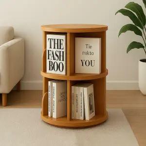 아트박스/가구느낌 샘회전책장 500 3단 책꽂이 원형 수납 360도