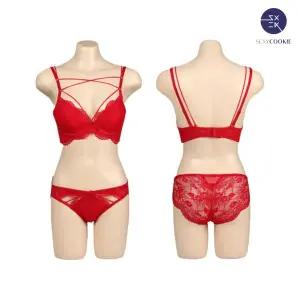 [롯데백화점]섹시쿠키 스트링 포인트 레드 레이스 팬티 세트 SCWBZ605SCWPZ606