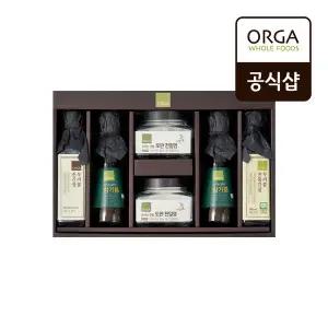 올가 ORGA 참기름 유기농  간장 토판염 선물세트