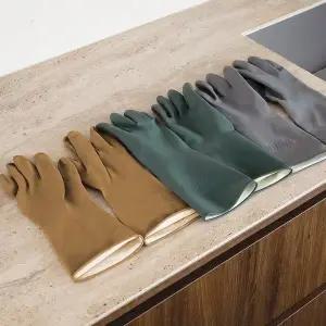 두꺼운 라텍스 주방용 고무장갑 L 10개