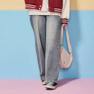 [에꼴리에] 여자 봄이월 와이드 빈티지블루 워싱진(25C0254)