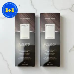 [1+1] 유피토스 피토프로틴 헤어 컬러 염색제 내츄럴 브라운 자연갈색 200ml 2개