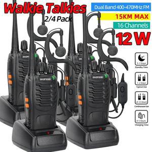 DS MV 4PCS 휴대용 400 사냥 양방향 라디오 듀얼 밴드 워키 USB 888S 12W BAOFENG 토키 UHF 대기 470MHZ 장거리