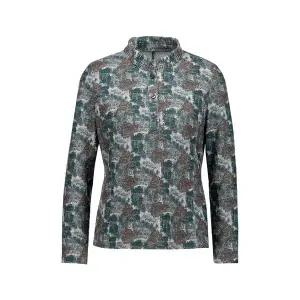 [벨리시앙](의정부점)셔링 반하이넥 버튼 블라우스_BL4330