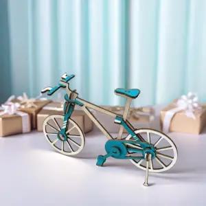 나무 자전거 만들기 입체퍼즐 3D 모형 부품 조립 색칠 꾸미기 미니어처 DIY 27pcs