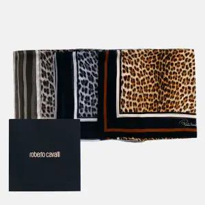 (로베르토카발리) 레오파드 실크 스카프(7C718S)