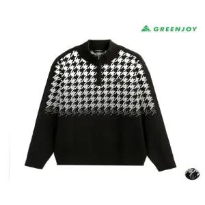 그린조이 세이브존07 남성 체크 패턴 쉐타 폴라 티셔츠  GF23SL11M5