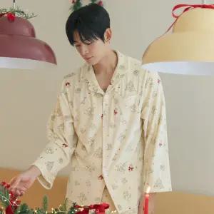 MHS5812 이너쿠키 울트라 기모 밍크 스판 남자 겨울 수면 잠옷 홈웨어