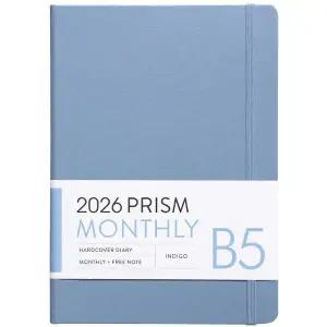 [웅진북센][인디고] 2026 프리즘 빅 B5 먼슬리 다이어리 날짜형, 월간 - 밀키블루