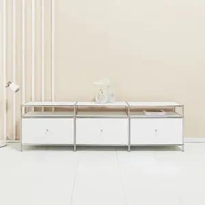 디유 모듈 스틸 오픈 장식 거실장 2100