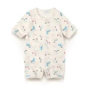 오가닉 신생아 여름 우주복 구름하트말