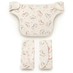 오가닉 신생아 아기띠턱받이 침받이세트 아기말