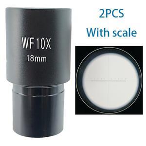 10X 생물 현미경 광학 렌즈 18mm 접안 마이크로미터 레티클 23.2mm 장착 크기