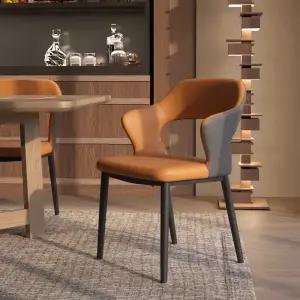 가죽식탁의자 팔걸이 식탁체어 미니멀 튼튼한 커피숍
