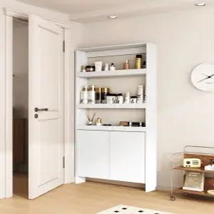 문뒤 수납장 틈새 선반 슬림형 화이트 벽면 서랍장 다층