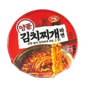 [하림] 하림 양푼 김치찌개 라면 큰컵 102g 16개