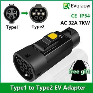 Type1 to 전기차 어댑터 32A 7KW - SAE J1772 충전기EU 표준 차량용 충전 변환기