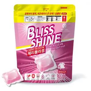 블리스샤인 딥클린 초고농축 올인원 실내건조 캡슐세제 체리블라썸 퍼퓸,100개입,1개