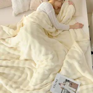 대형 담요 부드러운 따뜻한 밍크 극세사 담요 겨울 캠핑 차박 사무실 무릎 이불 수면