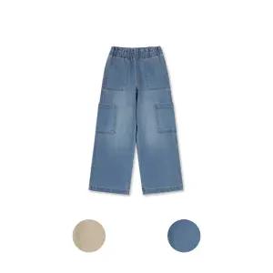 MKE4DP2214 여아) 기모 카고 데님