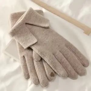 여성 스마트폰 장갑 손목 터치 방한 여성 겨울 장갑 캐시미어