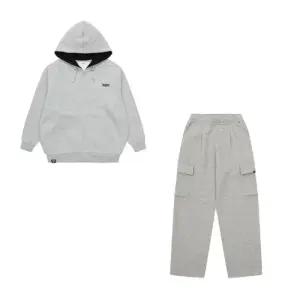 에꼴리에 HC33 기모후드점퍼세트 남아,상하복,집업,바지,기모,겨울세트,후드집업,카고