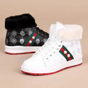 넥스트큐 국내생산 방한 보아털 겨울 여성 수제 골프화 미드부츠 WP-1032