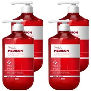 폴메디슨 시그니처 데일리 모이스춰 대용량 퍼퓸 바디워시 화이트머스크향 1077ml 4개