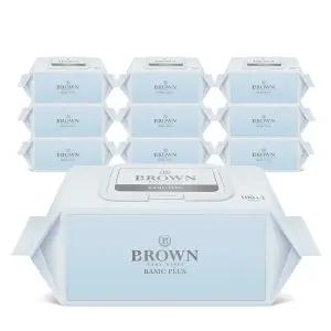 [브라운][브라운물티슈] 베이직 플러스 102매 캡 10팩
