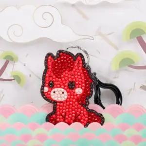 2026 병오년 붉은말 보석십자수 키링 만들기 diy 키트 신년 새해 미술 활동 비즈 공예 돌봄 방과후 늘봄