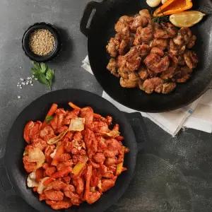 국내산 순살 춘천 닭갈비 500gx2팩 + 간장 닭갈비 500gx2팩