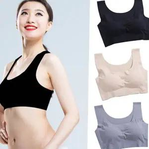 여성 무봉제 브라 와이어리스 스포츠 심리스 여성 노와이어 브라 데일리 패드 볼륨 필라테스 러닝 요가