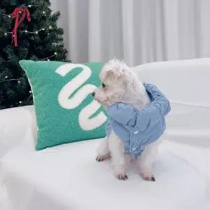 강아지 양털 패딩조끼 따뜻한 하네스 누빔 경량 겨울옷 대형견 소형견