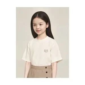 빈폴 키즈 빈폴 BEANPOLE KIDS 자수 포인트 베이직 반팔 티셔츠 베이지 BI5342U03A BI5342U03A 359559