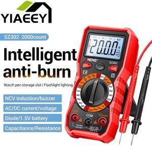 ANENG SZ302 전문 디지털 멀티미터 AC/DC 전압 테스터 NCV 감지기 저항 옴 전류계 커패시턴스