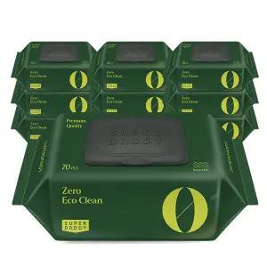 슈퍼대디 생분해 물티슈 슈퍼대디 제로 에코 클린 맘가이드A등급 생분해 물티슈 10팩 434564