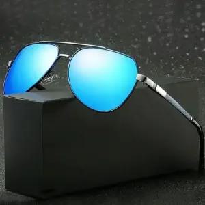 남자 보잉 편광 렌즈 운전 패션 선글라스 스카이블루