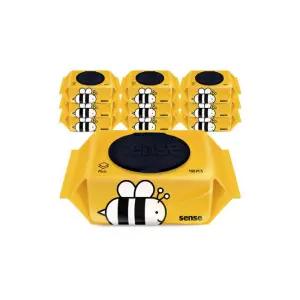 센스 물티슈 영양가득 꿀벌 캡형 100매 10팩 434874