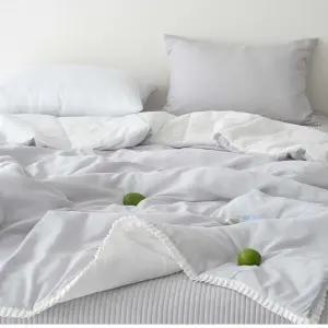 클래식 스프레드 퀸 Q 세트 그레이 여름 냉감 모달 차렵 이불 침구 (WFJ5QB9)