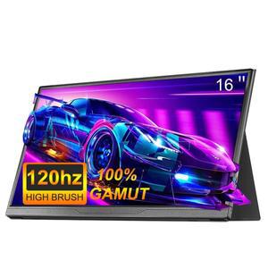 터치스크린16인치 휴대용 모니터 120HZ sRGB 디스플레이 FHD 외부 보조 컴퓨터 화면 PC 노트북 휴대폰 /5