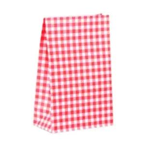 꽃봉투 체크무늬 종이 포장용 쇼핑백 선물봉투 레드 (WFJPVQW)