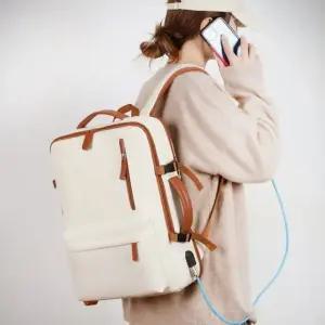 캐주얼 자바라 백팩(USB케이블 내장) (WFJ65OG)