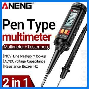 ANENG A3010 펜형 멀티미터 4000 카운트 디지털 True-RMS 백라이트 멀티 미터 자동 범위 테스터 LCD 전기