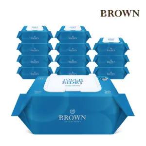 브라운 터치비데 아기물티슈 20매 캡 12팩 도톰한 물티슈