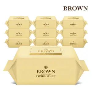 [브라운]프리미엄 옐로우 아기물티슈 72매 리필형 10팩 436145